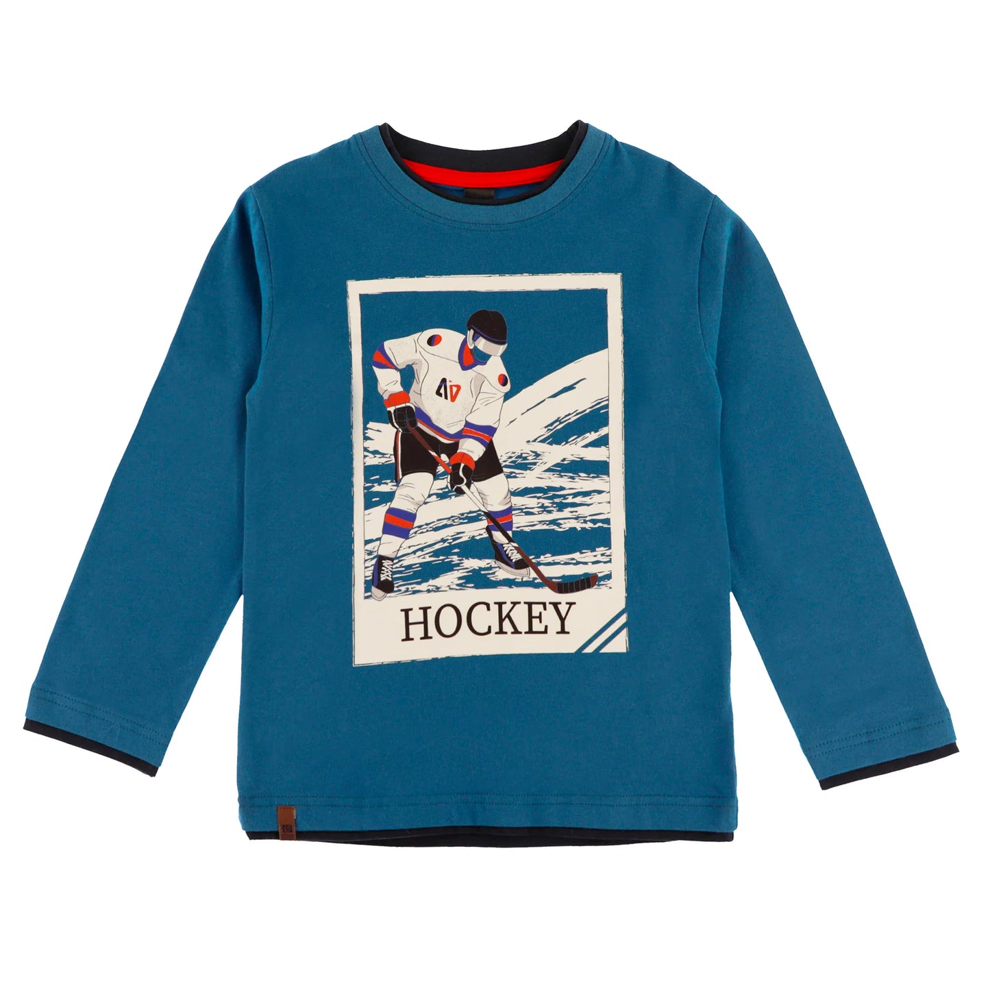 Blue Long Sleeve Hockey Shirt-Nano