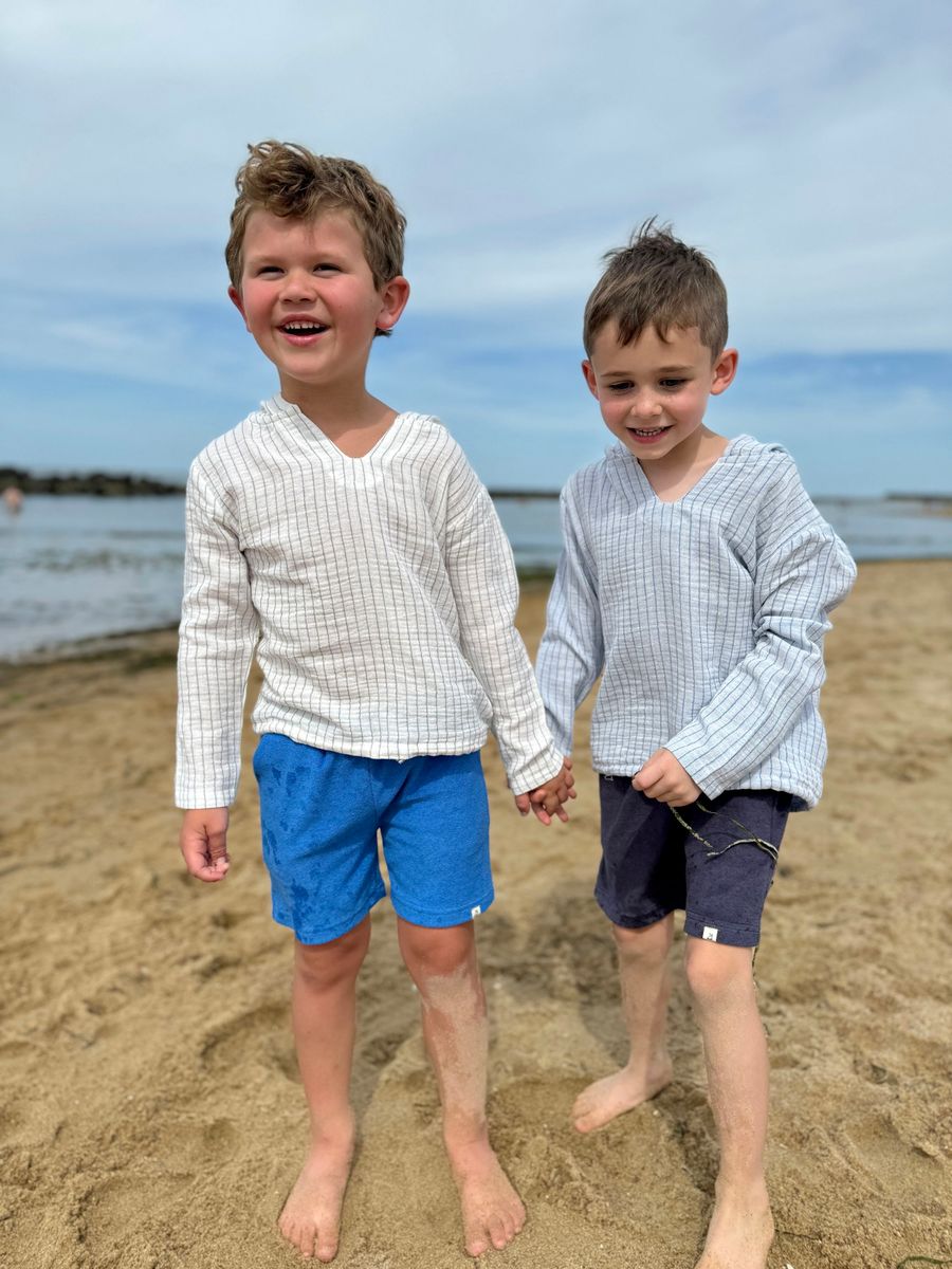 Kids ST. IVES Gauze Hooded Top 3 Colour Options-Me and Henry