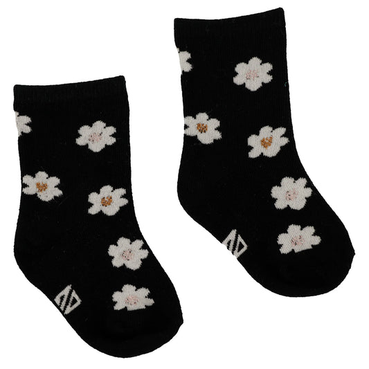 Black Daisy Socks -Nano