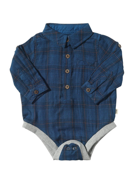 Blue Jasper Woven Onesie-Me And Henry