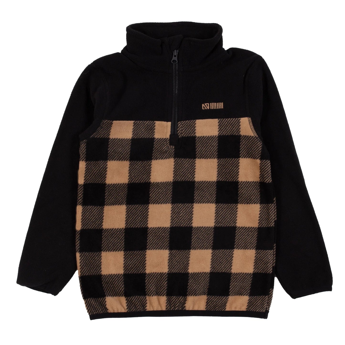 Brown and Black Checked Fleece Base Layer 2pc Nano - Boys