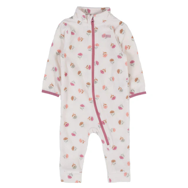 Fleece One Piece Pink and Cream Floral - Nano