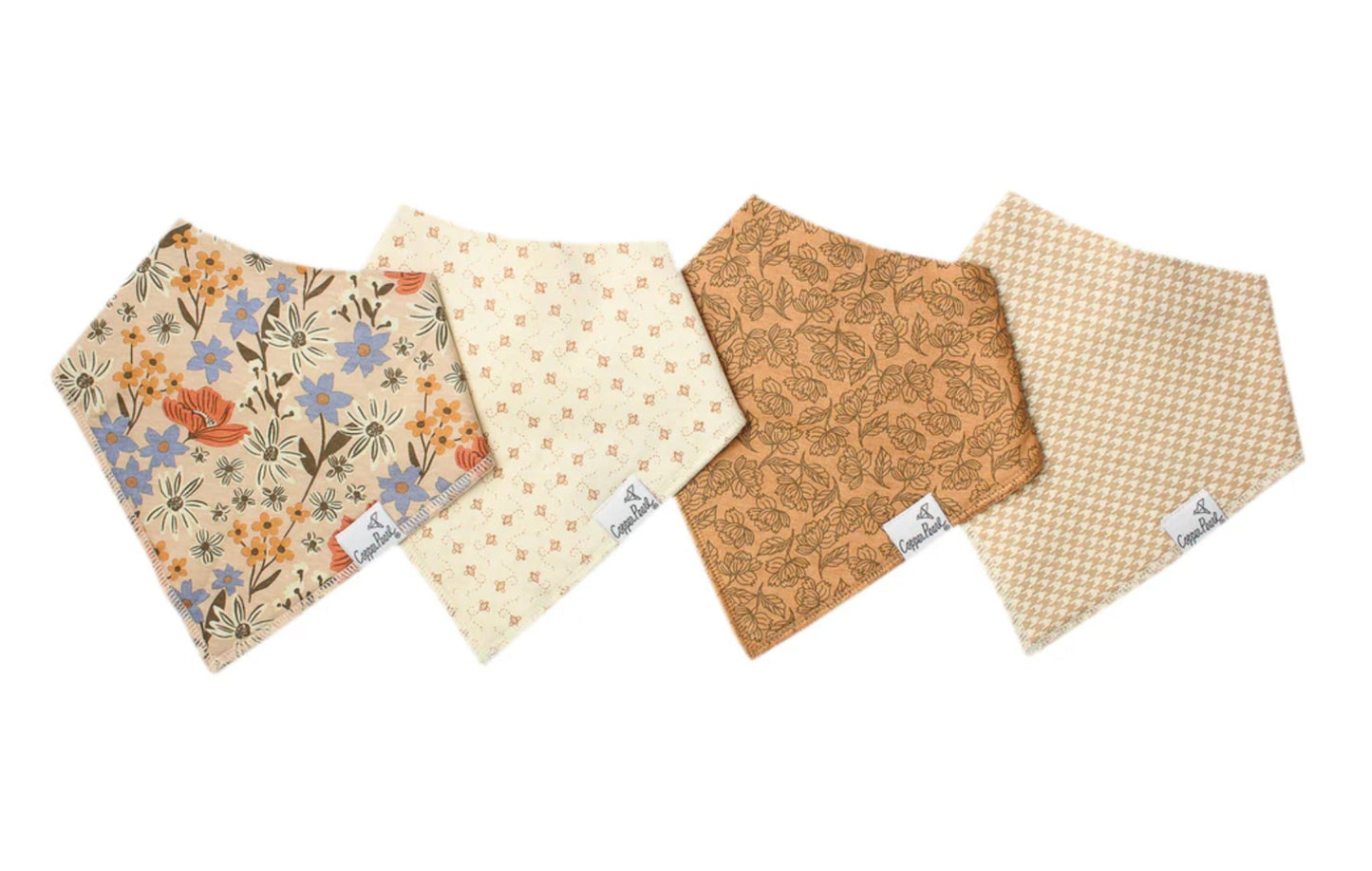 Baby Girl Bandana Bibs -Copper Pearl