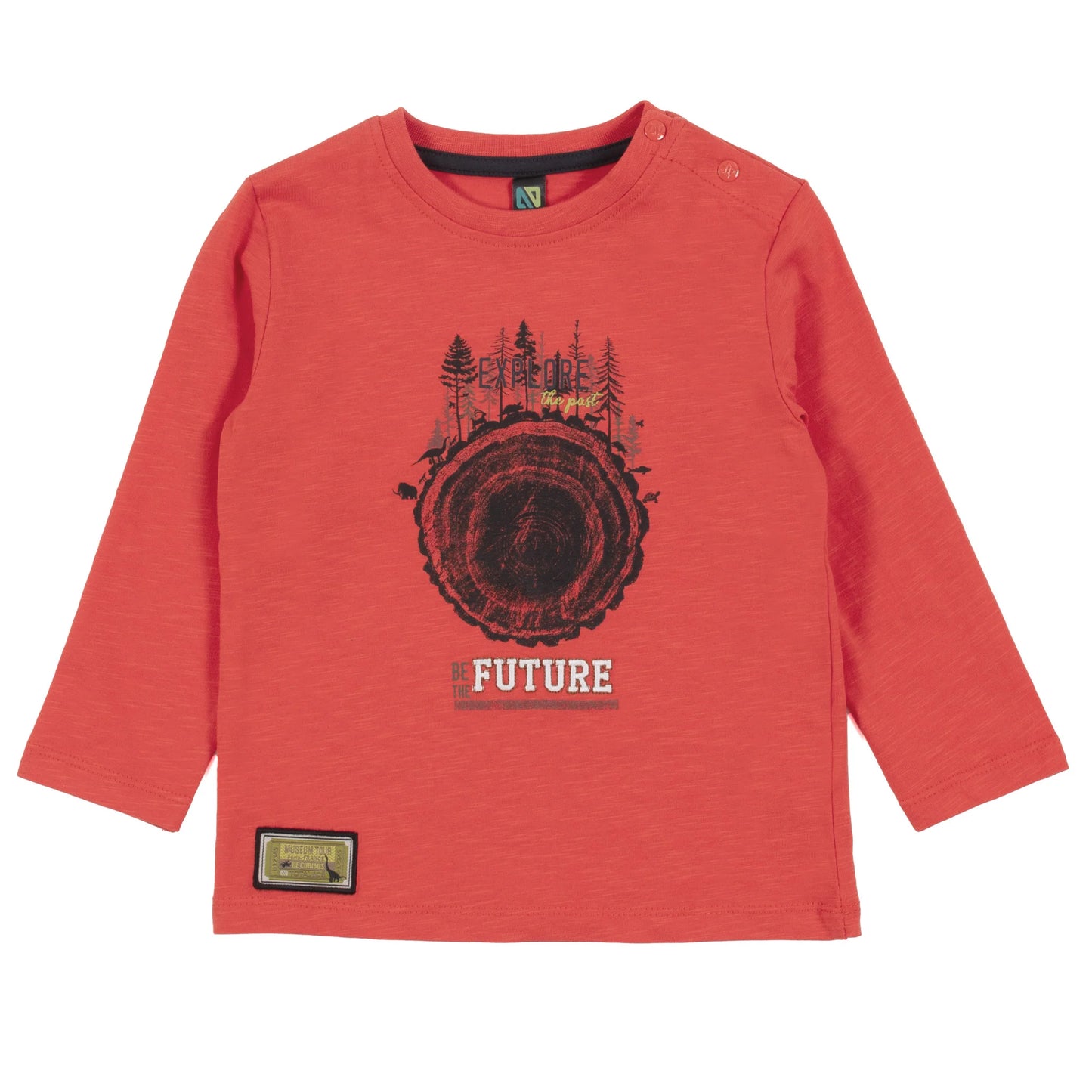 Orange Be the Future Long Sleeve Shirt-Nano