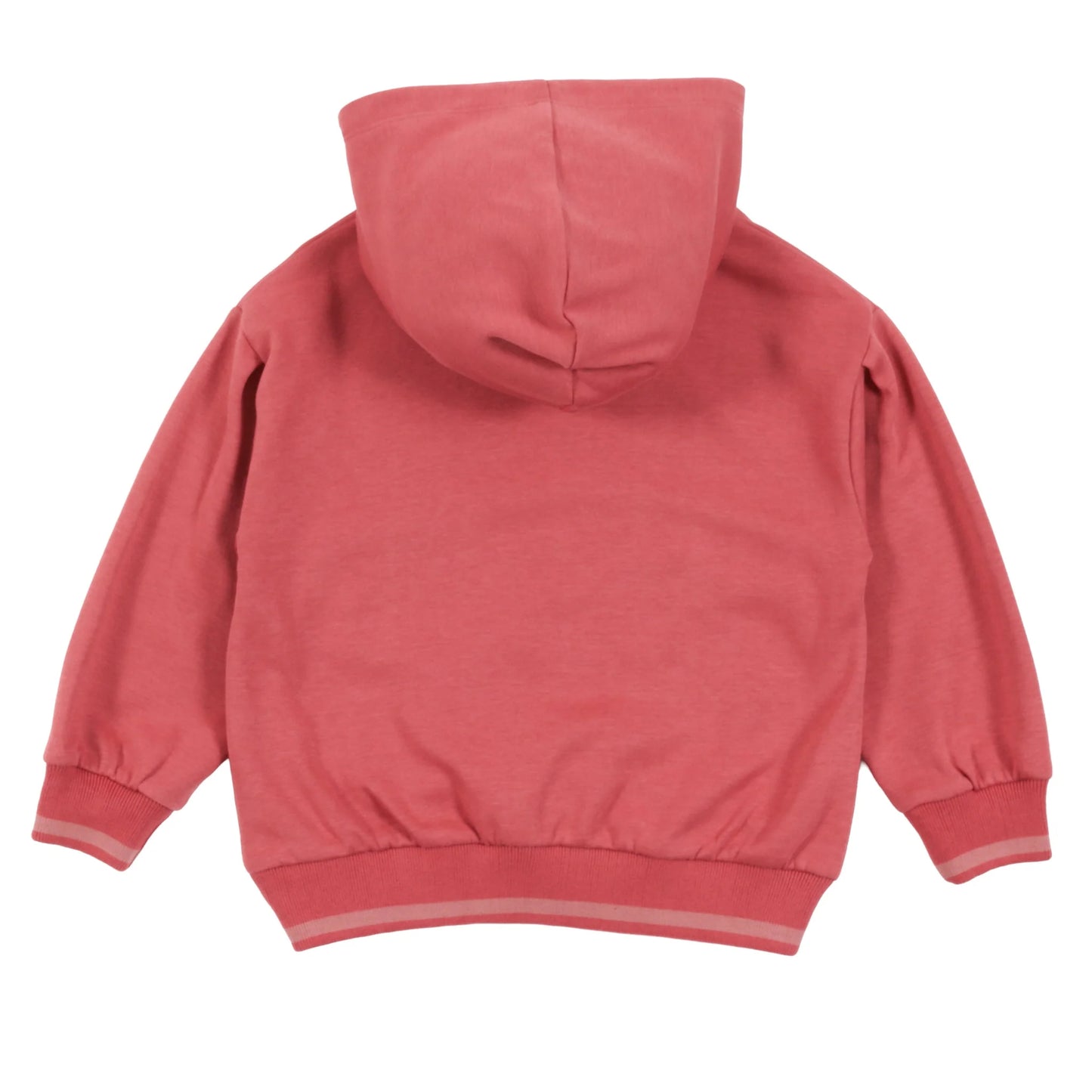 Coral Hooded Sweater with Flower Appliqué -Nano