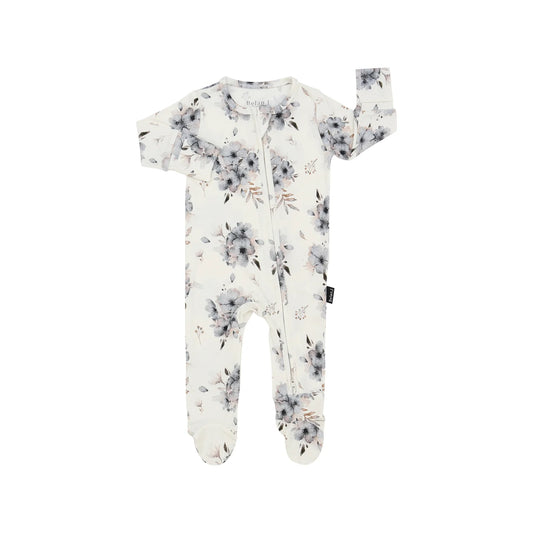 Frosty Floral Baby Footed Sleeper-Belan.J