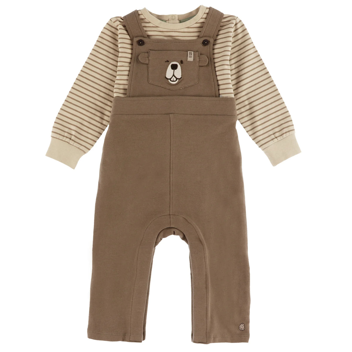 Brown Bear Baby Overall 2 Piece Set-Nano