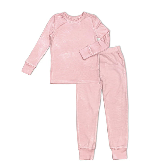 Teatime Pink Bamboo Long Sleeve Pajamas-Silkberry