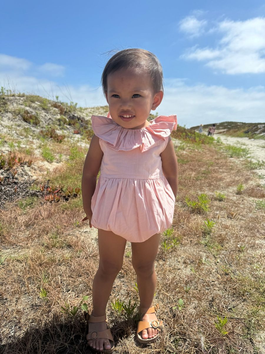 Dusty Rose Meagan Bubble Romper -Vignette