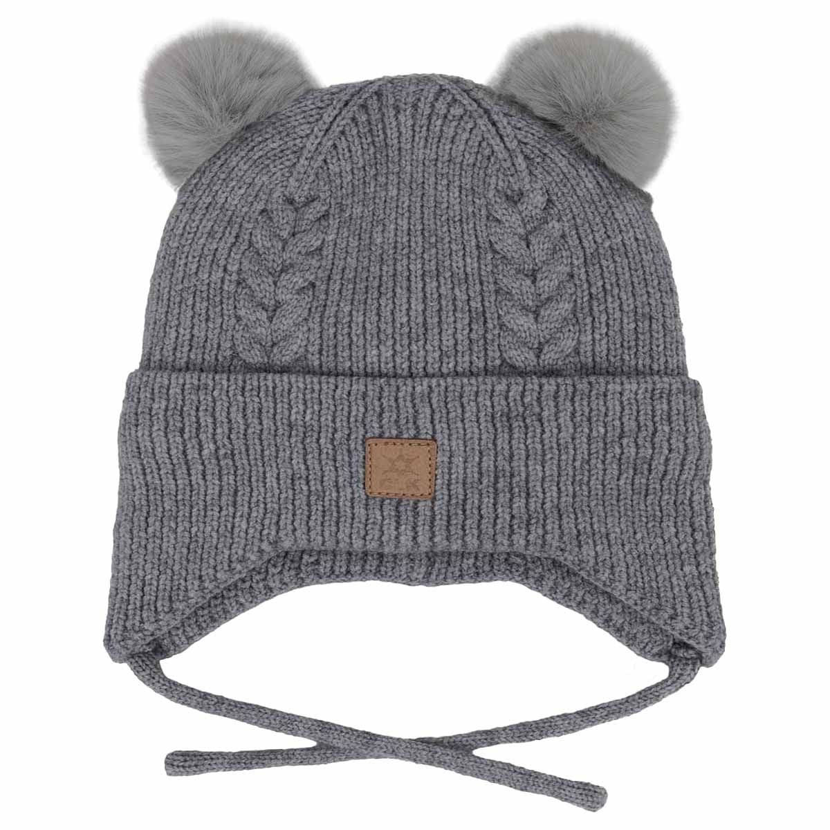 Knit Soft Touch Double PomPom Hat-Calikids