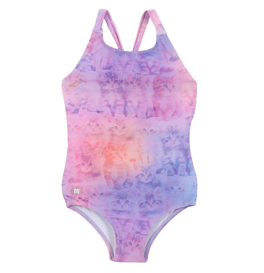 Girls Cat Lilac One Piece UV Swimsuit-Nano
