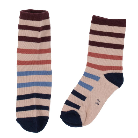 Beige striped Socks -Nano