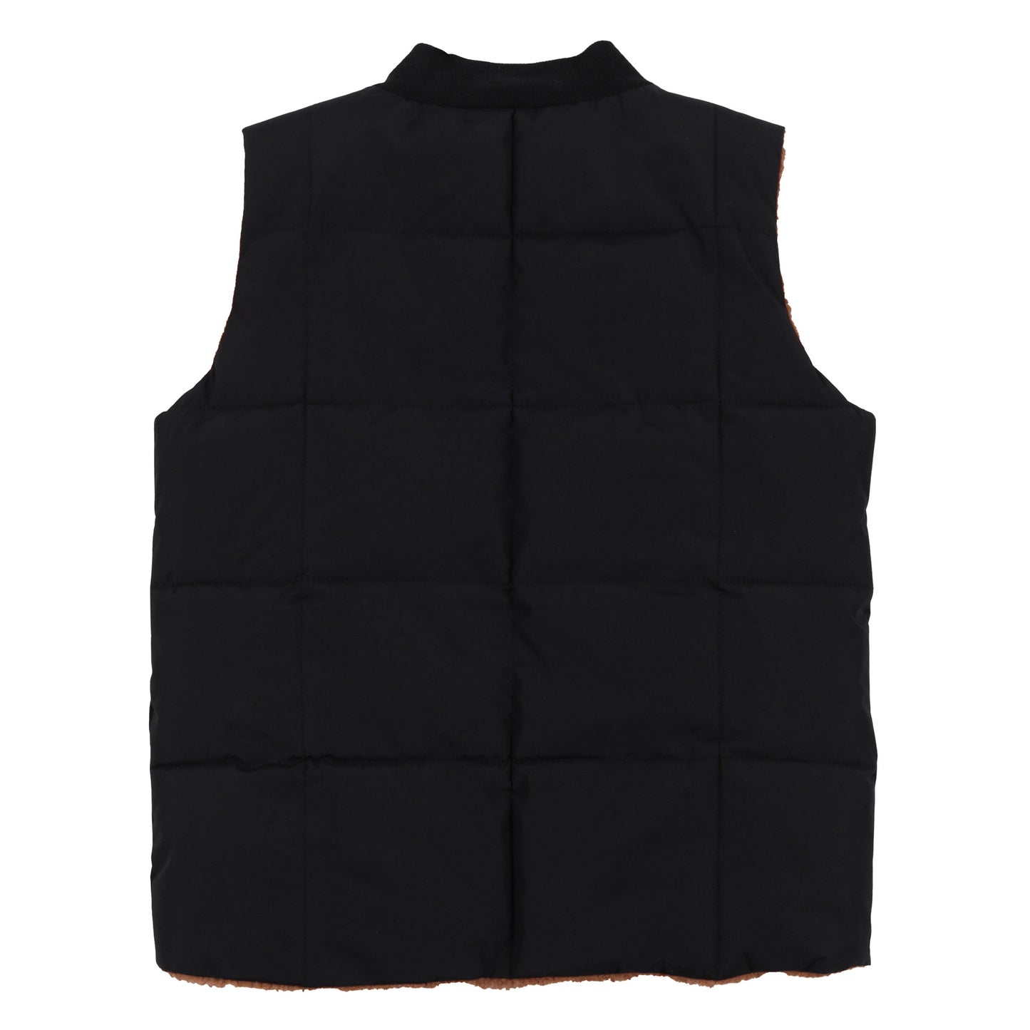 Reversible Black and Brown Vest with Sherpa Lining -Nano