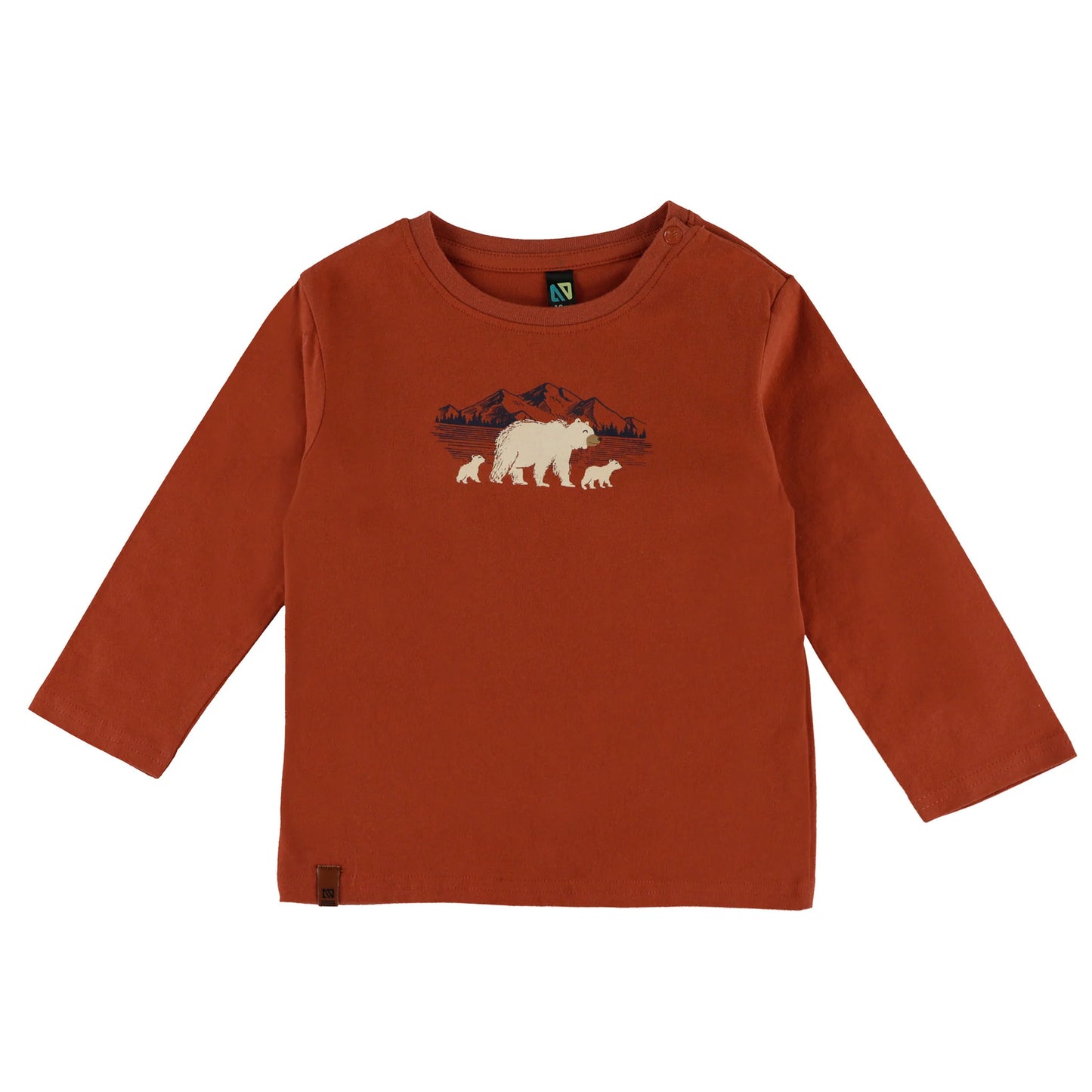 Baby Rust Bear Shirt Long Sleeve-Nano