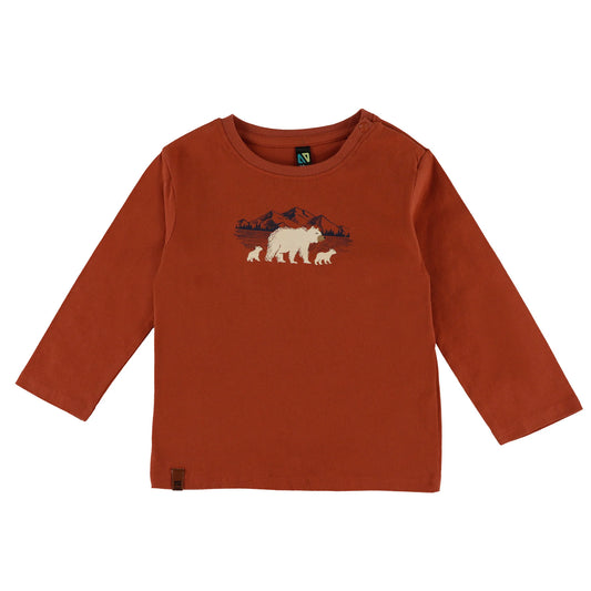 Baby Rust Bear Shirt Long Sleeve-Nano