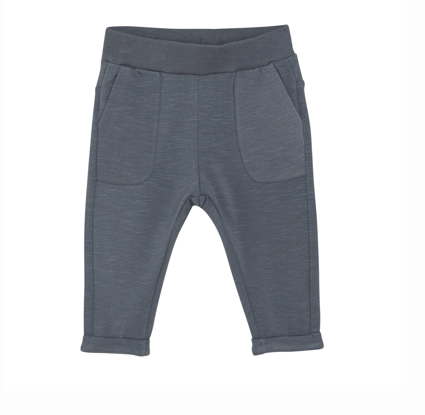 Stormy Blue Baby Sweat Pants-MinyMo