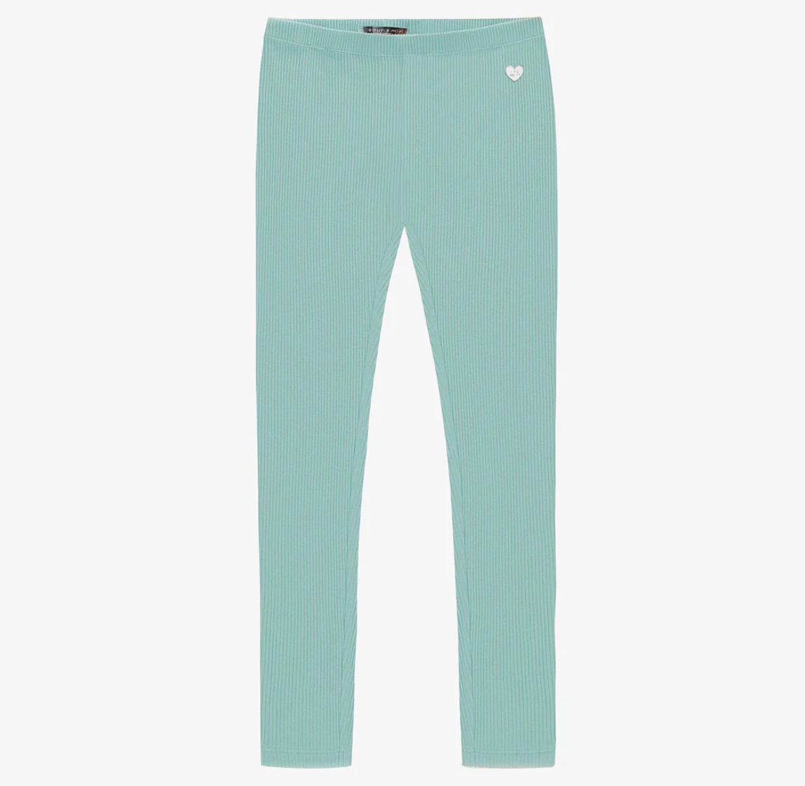 Ash Blue Rib Knit Legging-Souris Mini