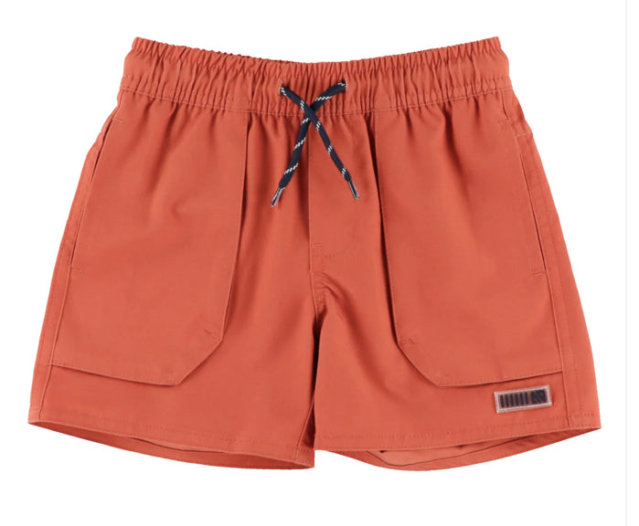 Boys Orange Bermuda Shorts-Nano