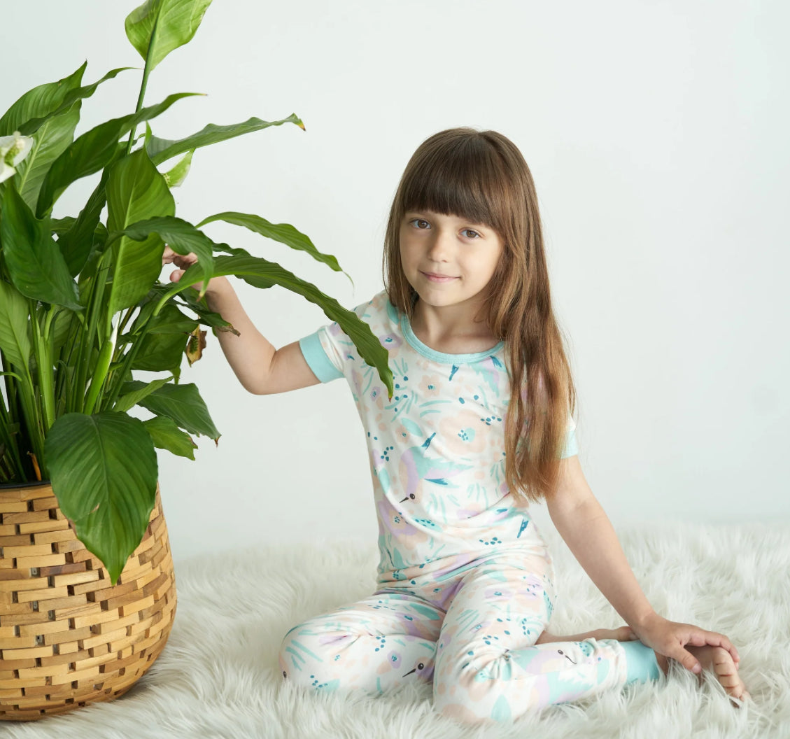 Bamboo Short Sleeve Pajama Sets (2 Prints)-Silkberry