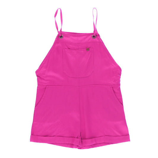 Fushia  Lightweight Overalls Short Romper for Girls-Nano
