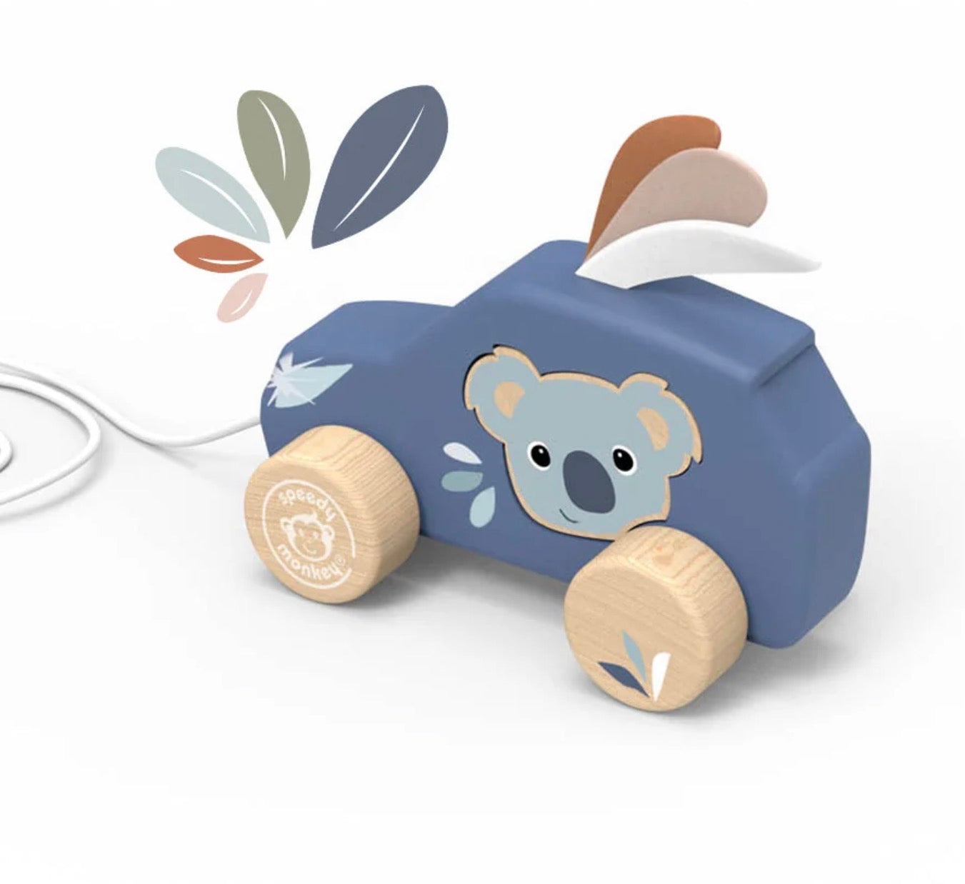 Speedy Monkey Puppy Pull Along Car or Pull Helicopter with Removable Driver