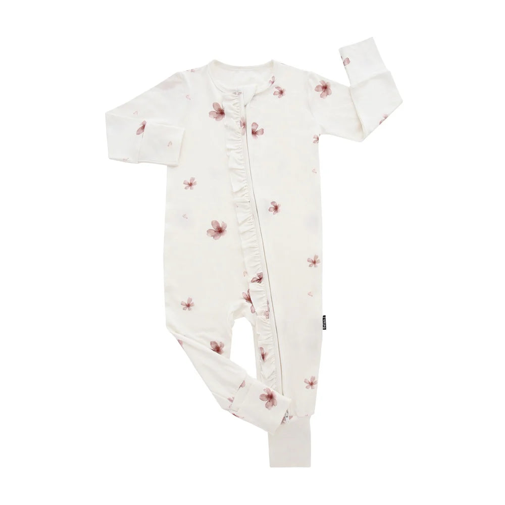 Petals Footless Sleeper with Fold-over Cuffs-Belan.J