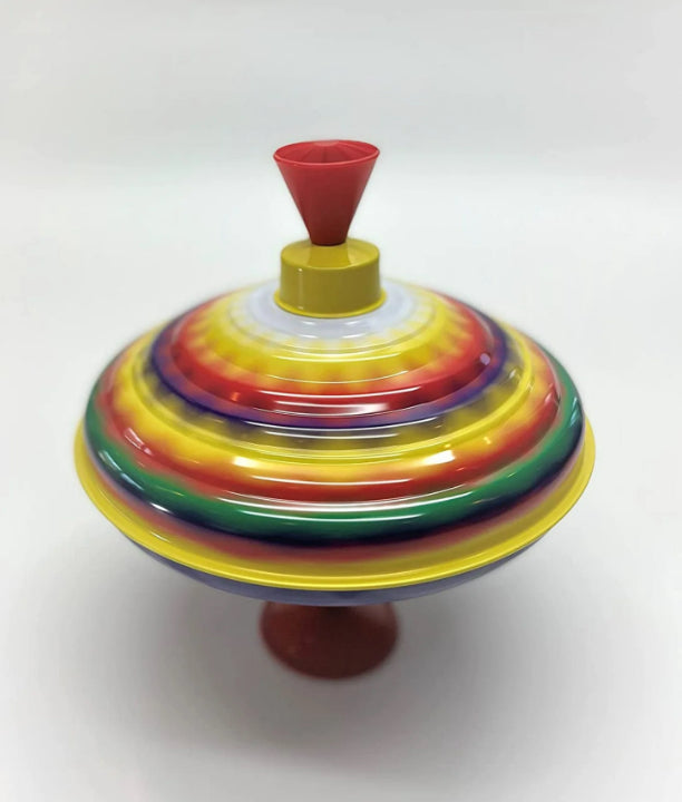 Classic Multicolour Music Spinning Tin Top Toy 19cm