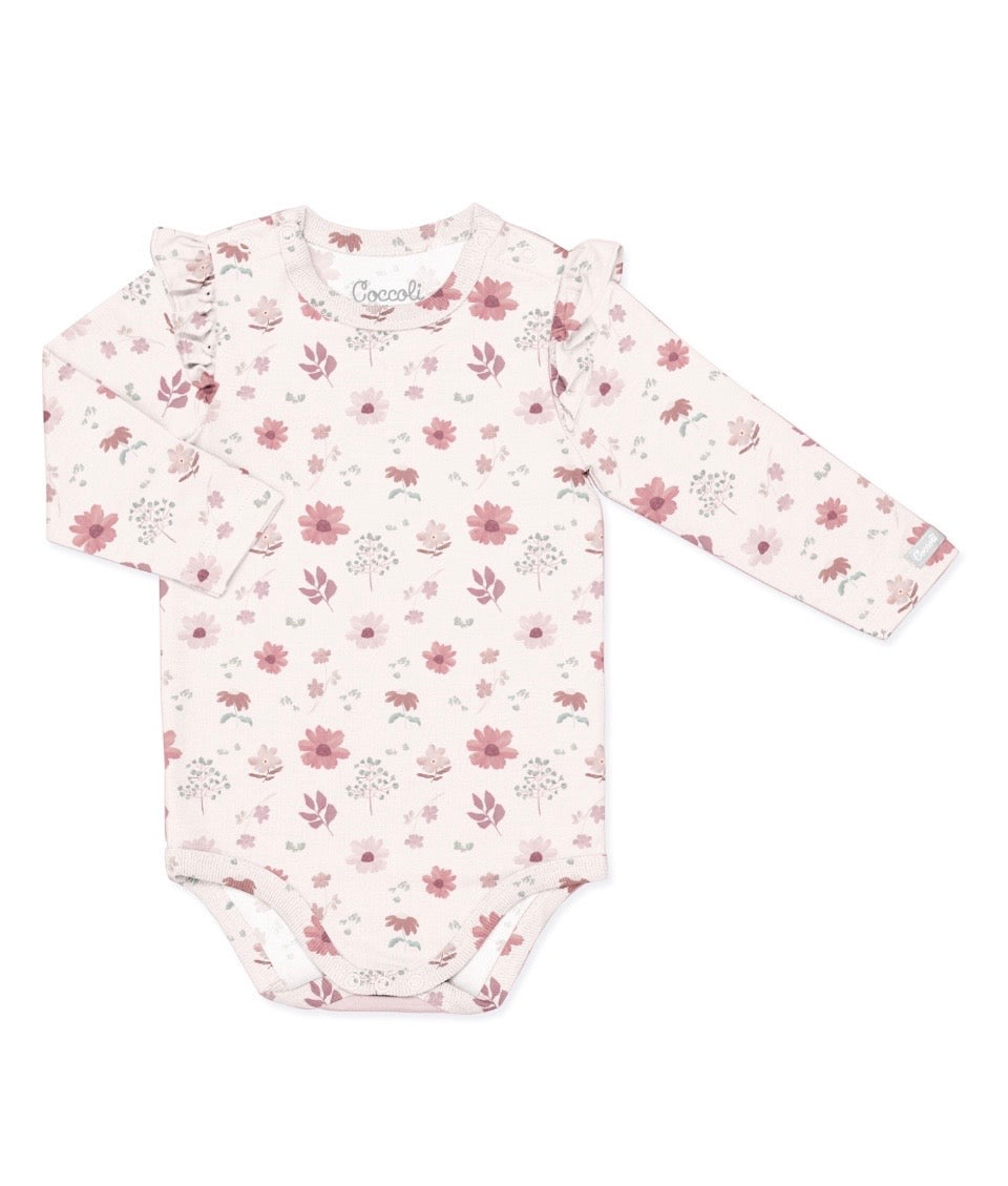 Fall Flowers long sleeved onsies -Coccoli