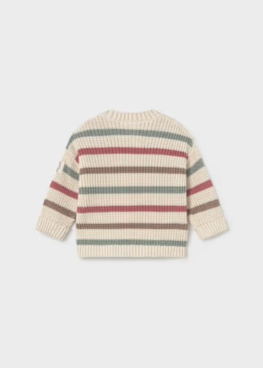 Cream Striped Organic Knit Sweater - Mayoral
