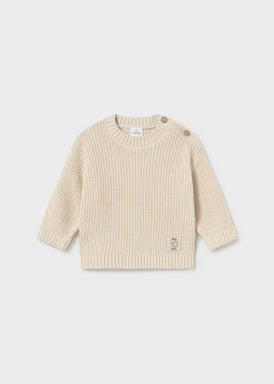 Sage Green Organic Knit Baby Sweater - Mayoral