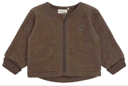 Brown Fleece Jacket for Baby - Minymo