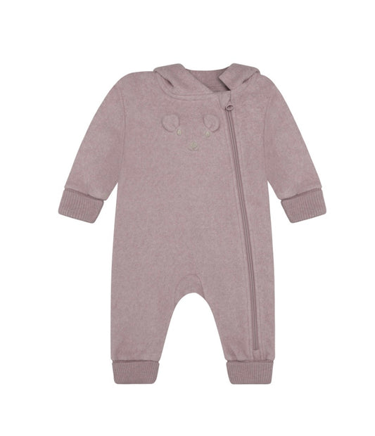 One Piece Pink Fleece Suit for Baby -MinyMo