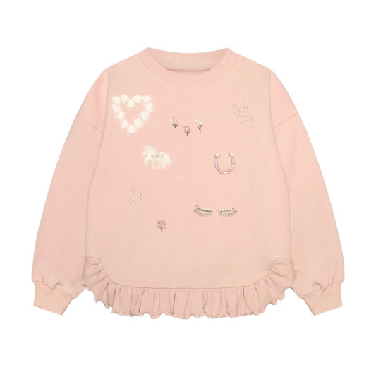 Sweatshirt with Ruffle-MinyMo