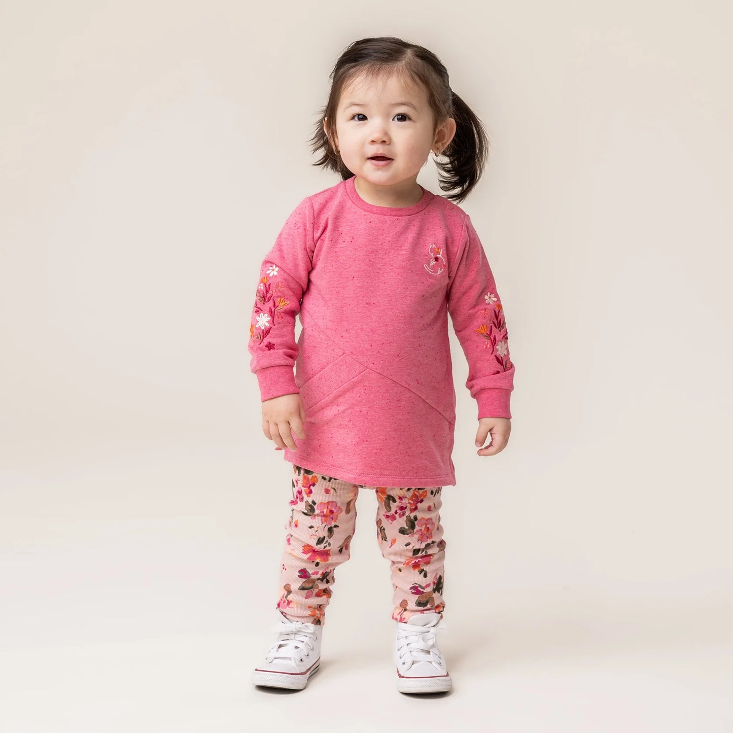Pink Tunic and Floral Legging Set Baby -Nano