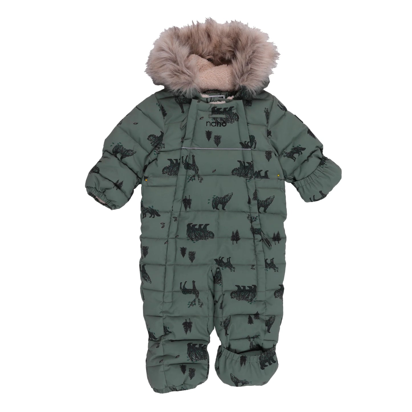 Forest Friends Elliot One-Piece Snowsuit with Removable Fur Hood - Nano