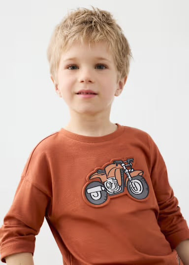 Mayoral Long Sleeve Rust Motorcycle T-shirt