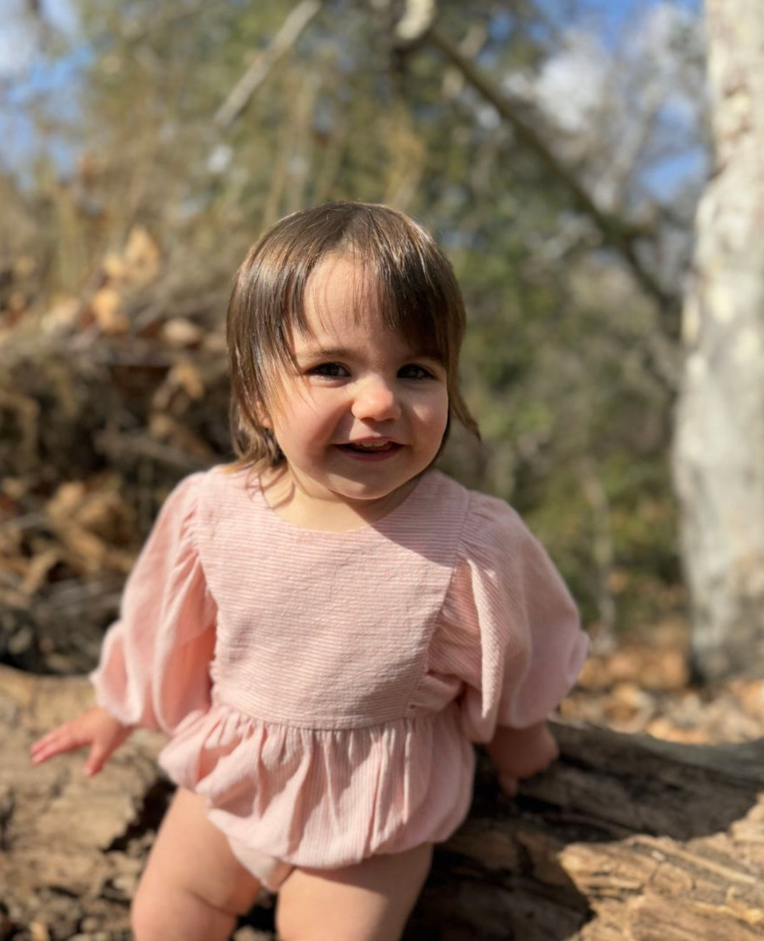 Pink Morgan Bubble Romper-Vignette