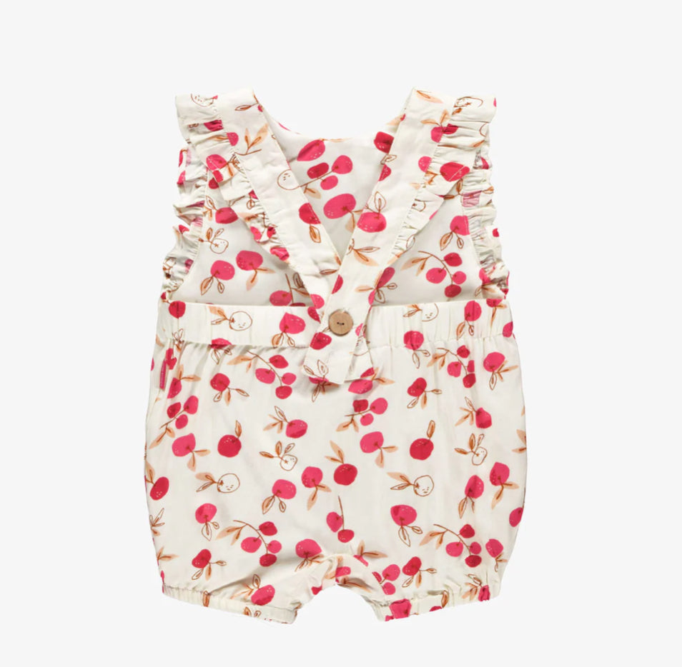 Cherry Print Ruffle Romper-Souris Mini