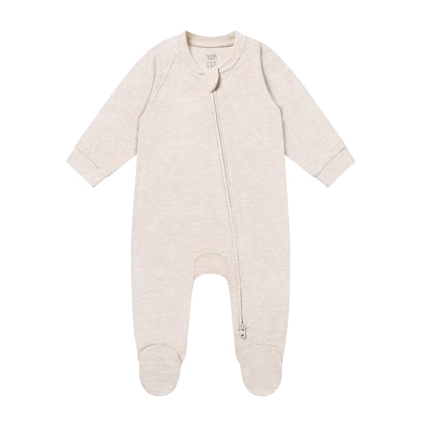 Nimbus Cloud Bamboo Long Sleeve Footed Sleeper Snug Fit-Nest
