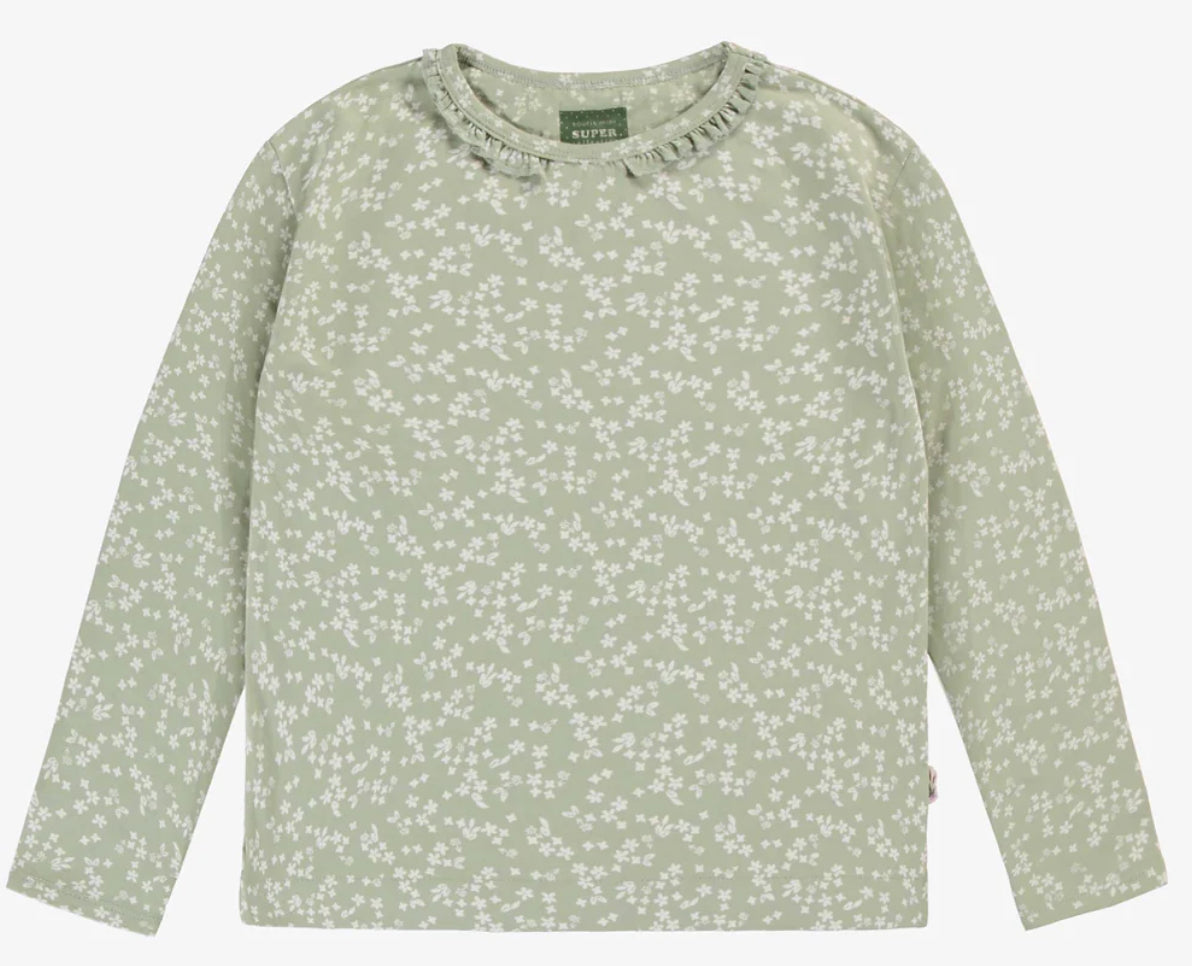 Floral Sage Long Sleeved Shirt-Souris Mini