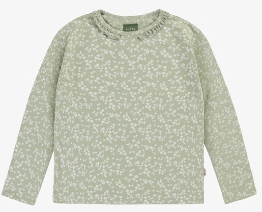 Floral Green Long Sleeved Shirt-Souris Mini