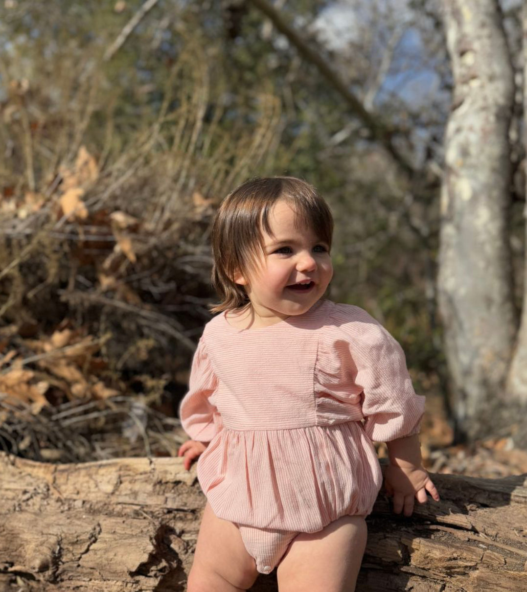 Pink Morgan Bubble Romper-Vignette