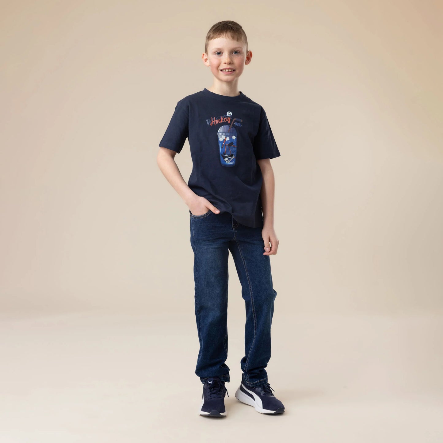 Blue Hockey T Shirt-Nano