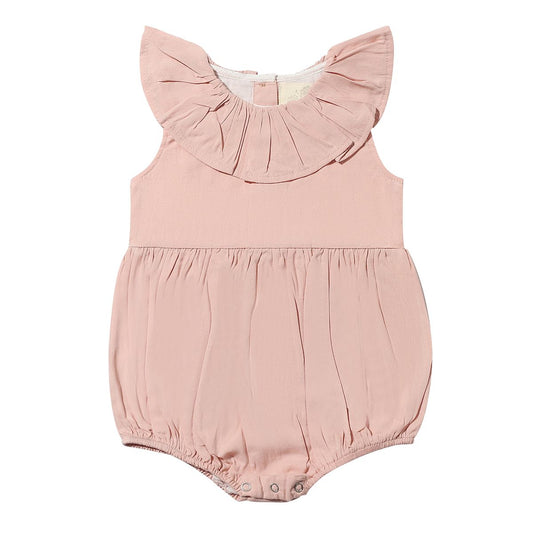 Dusty Rose Meagan Bubble Romper -Vignette