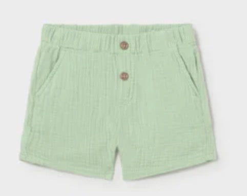 Gauze Wide Leg Shorts-Green or Tan-Mayoral