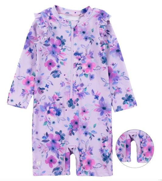 Lilac Rash Guard Swim Suits-Nano