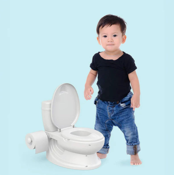 Potty Training Toilet With Flush Sound And Paper Holder-Toy Let