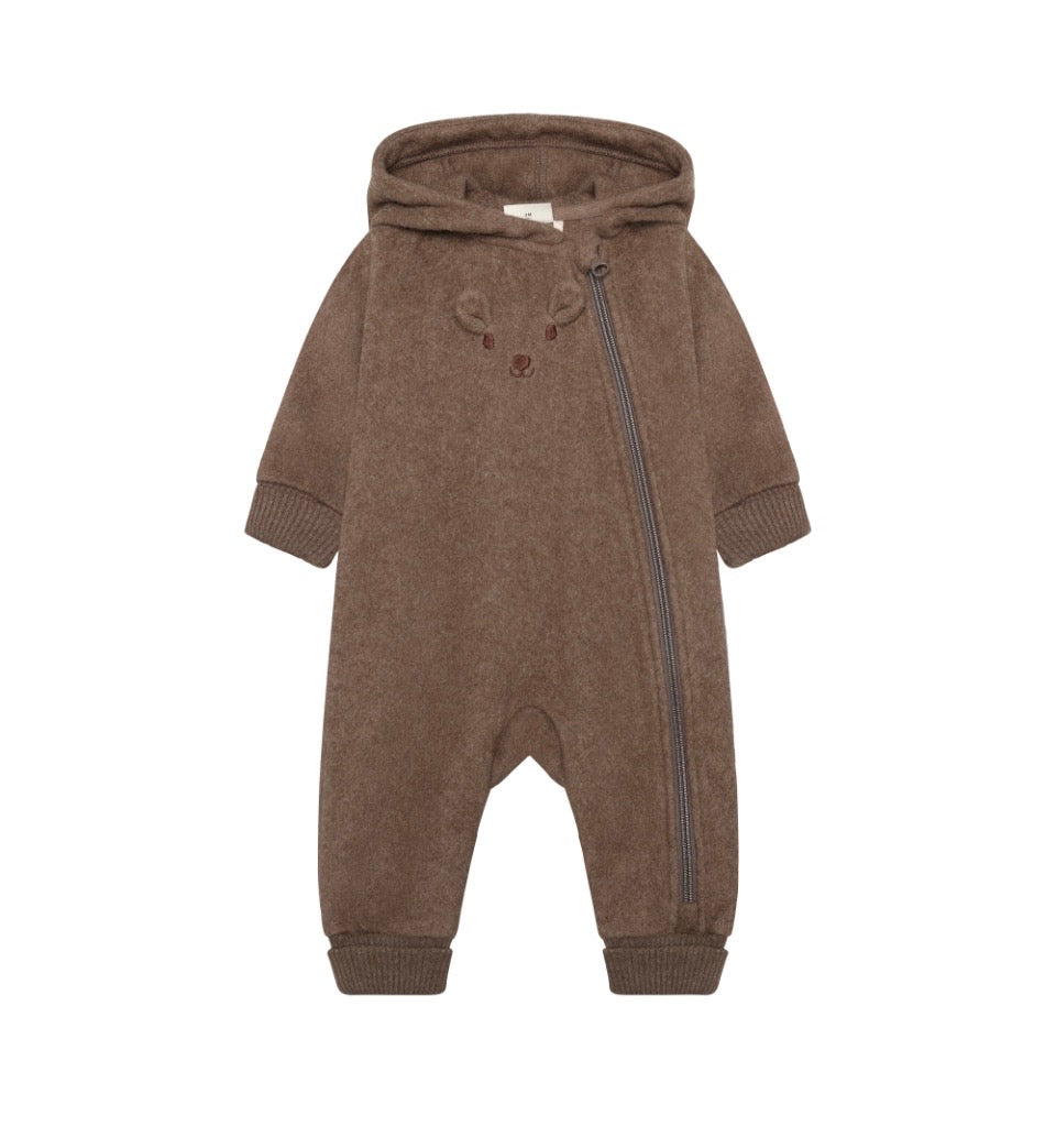 One Piece Brown Fleece Suit for Baby -MinyMo