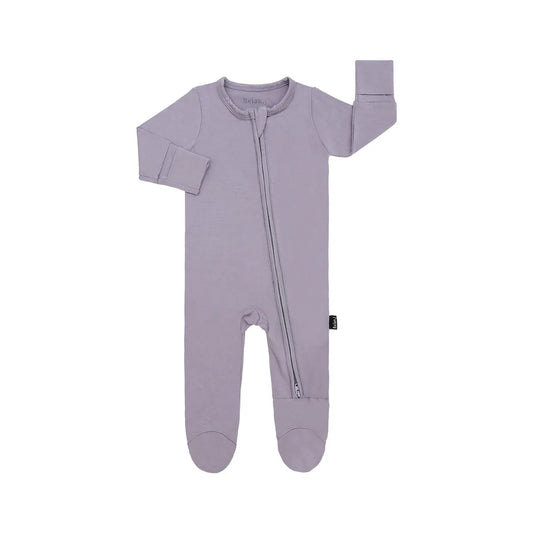 Solid Bamboo Baby Footed Sleeper 2 Colours -Belan.J