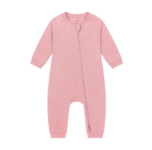Pink Sunset Bamboo Long Sleeve Footless Sleeper Snug Fit-Nest